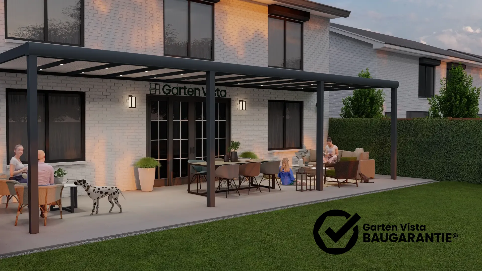 garten-vista-4 Post Opal polycarbonate ANTHRACITE 5 Photo