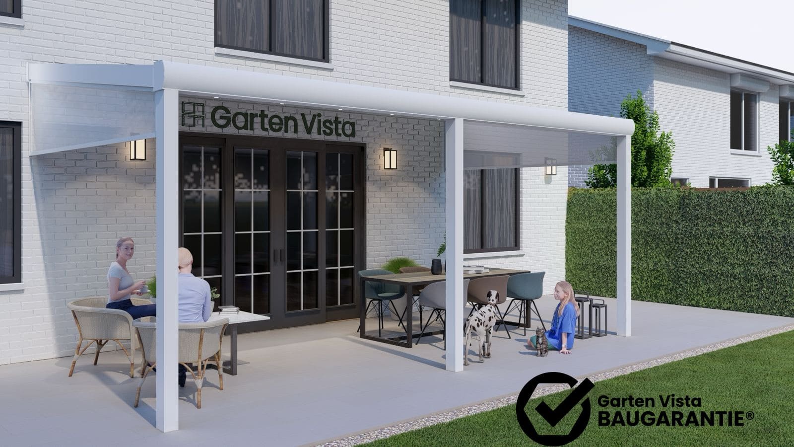 Klantproject Garten Vista – gemonteerde Aluminium terrasoverkapping