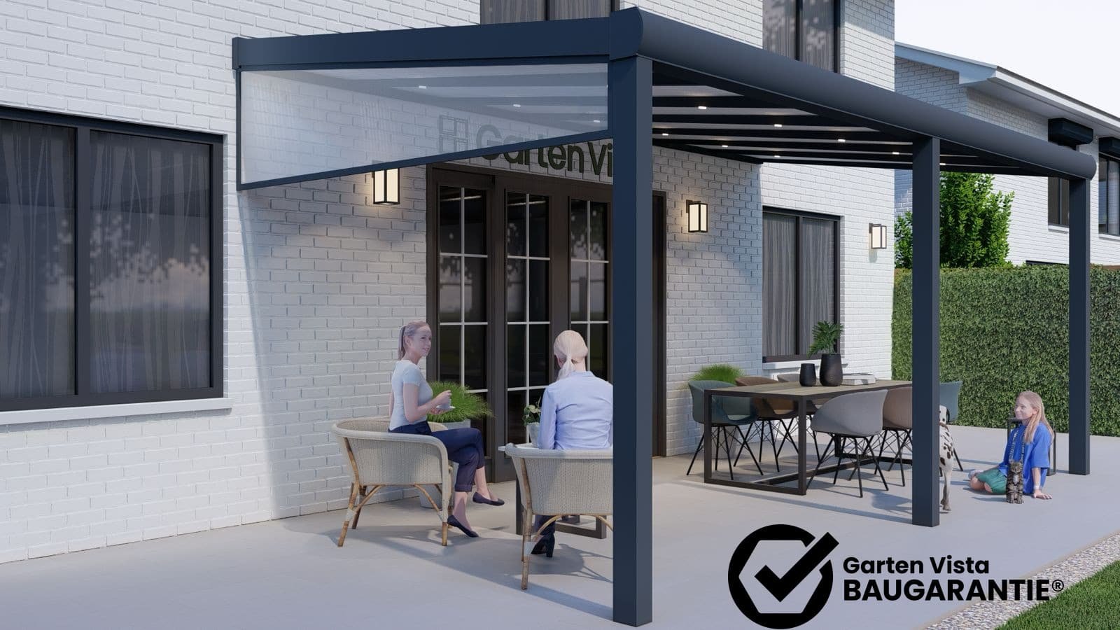 Klantproject Garten Vista – gemonteerde Aluminium terrasoverkapping