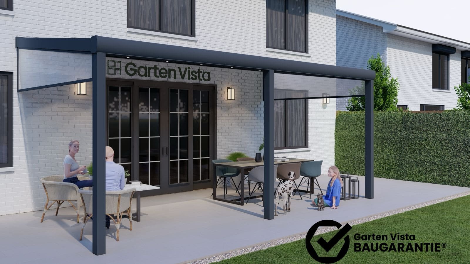 Klantproject Garten Vista – gemonteerde Aluminium terrasoverkapping