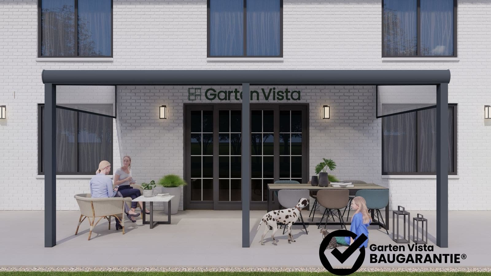 Klantproject Garten Vista – gemonteerde Aluminium terrasoverkapping