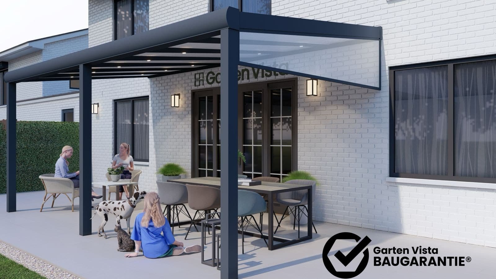 Klantproject Garten Vista – gemonteerde Aluminium terrasoverkapping
