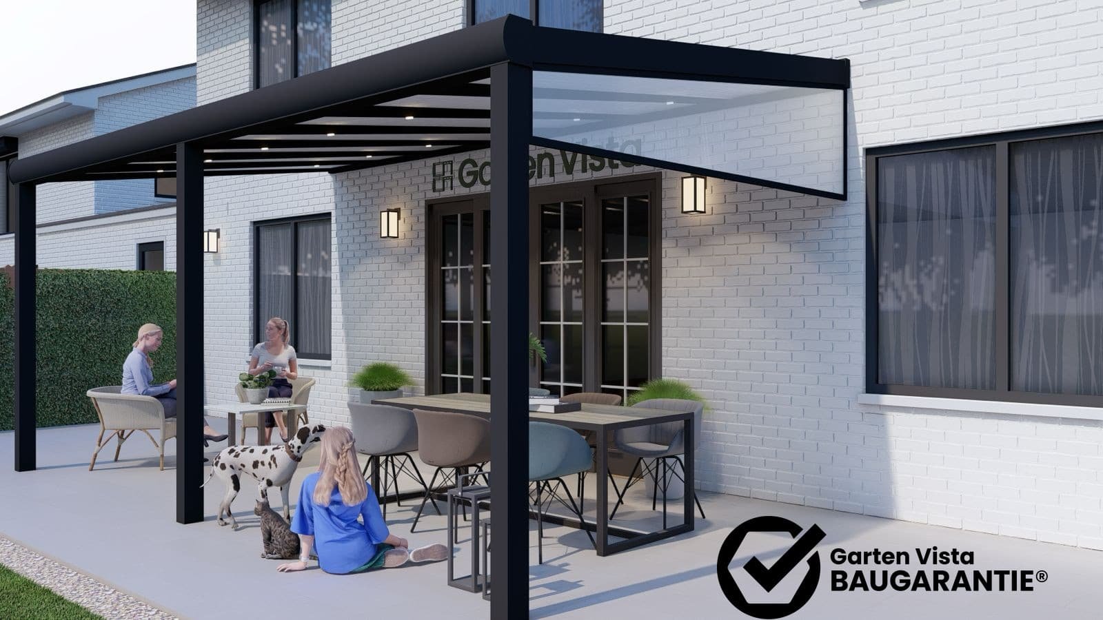 Klantproject Garten Vista – gemonteerde Aluminium terrasoverkapping