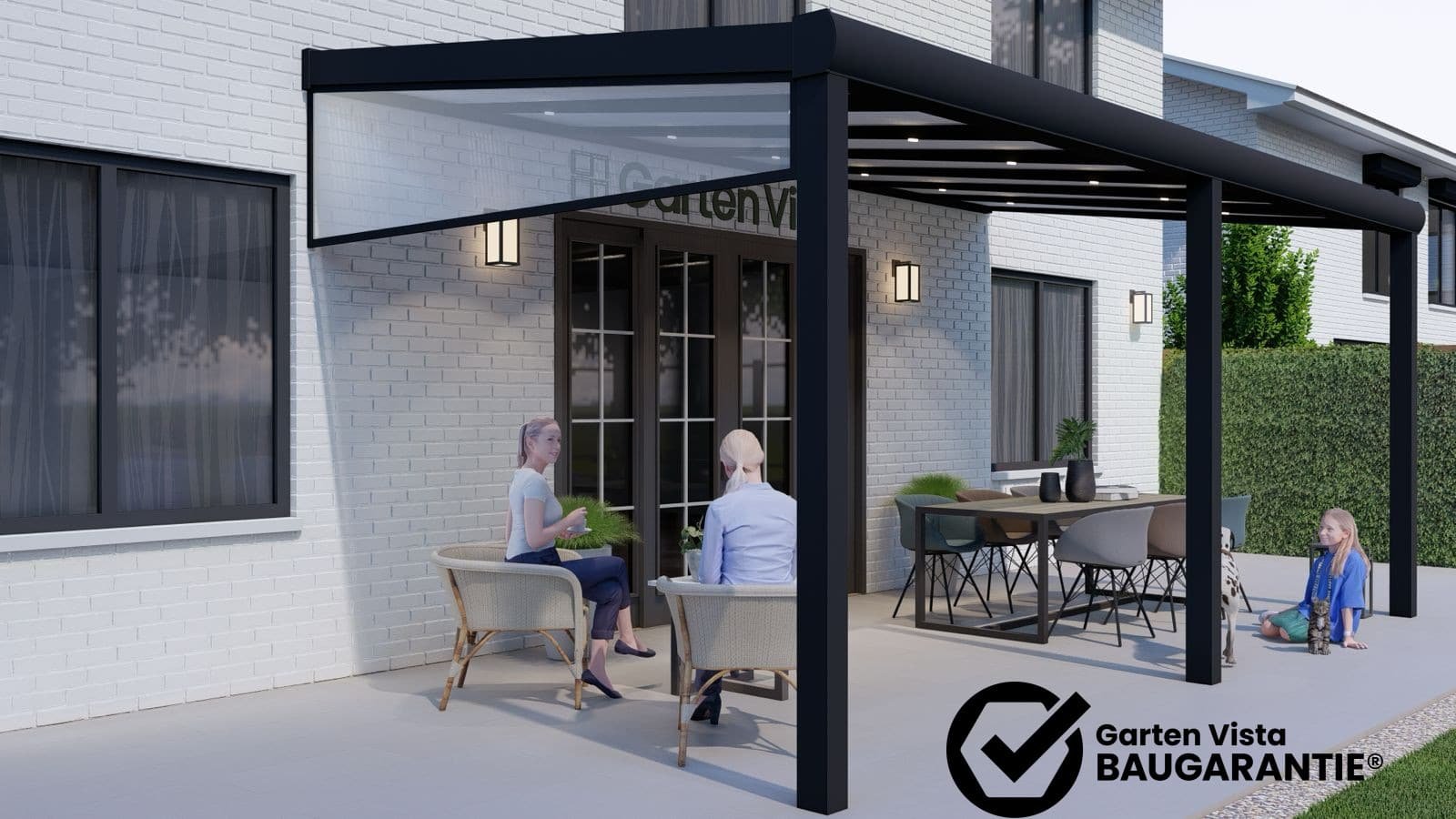Klantproject Garten Vista – gemonteerde Aluminium terrasoverkapping
