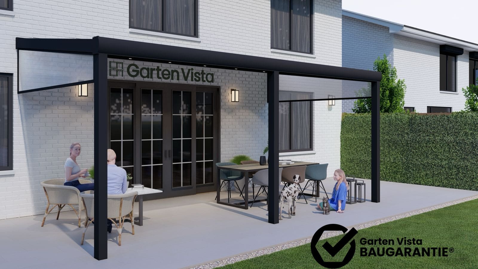 Klantproject Garten Vista – gemonteerde Aluminium terrasoverkapping